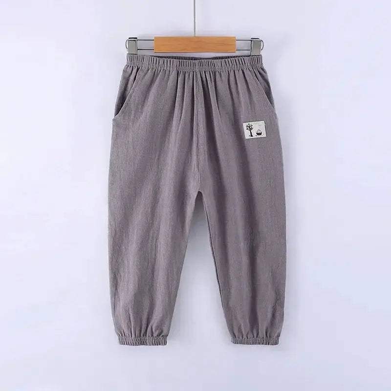  Kids Mosquito Pants Breathable Cotton Linen Lightweight -  ToylandEU™