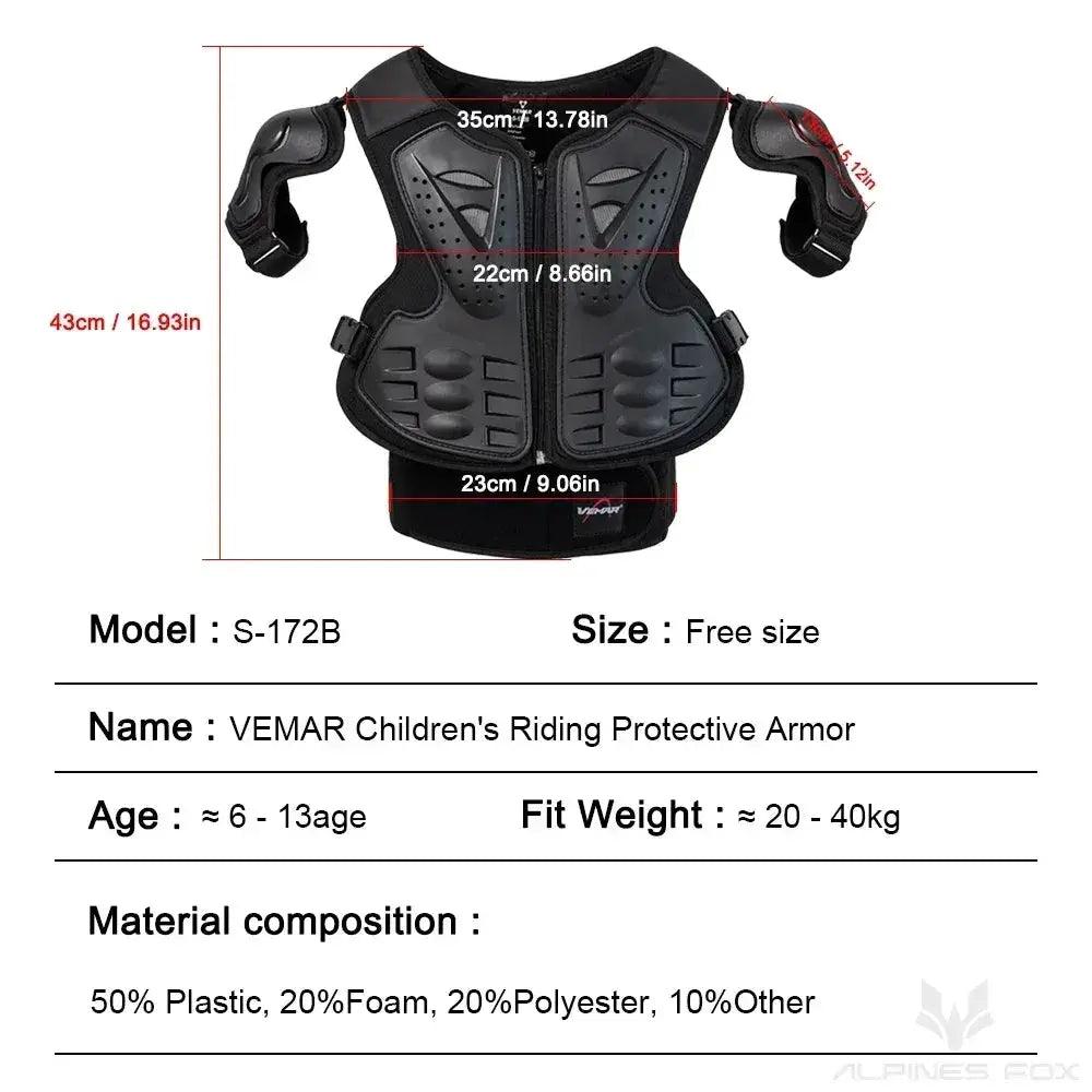  Kids Motocross Full Body Armor Vest Chest Protection -  ToylandEU™