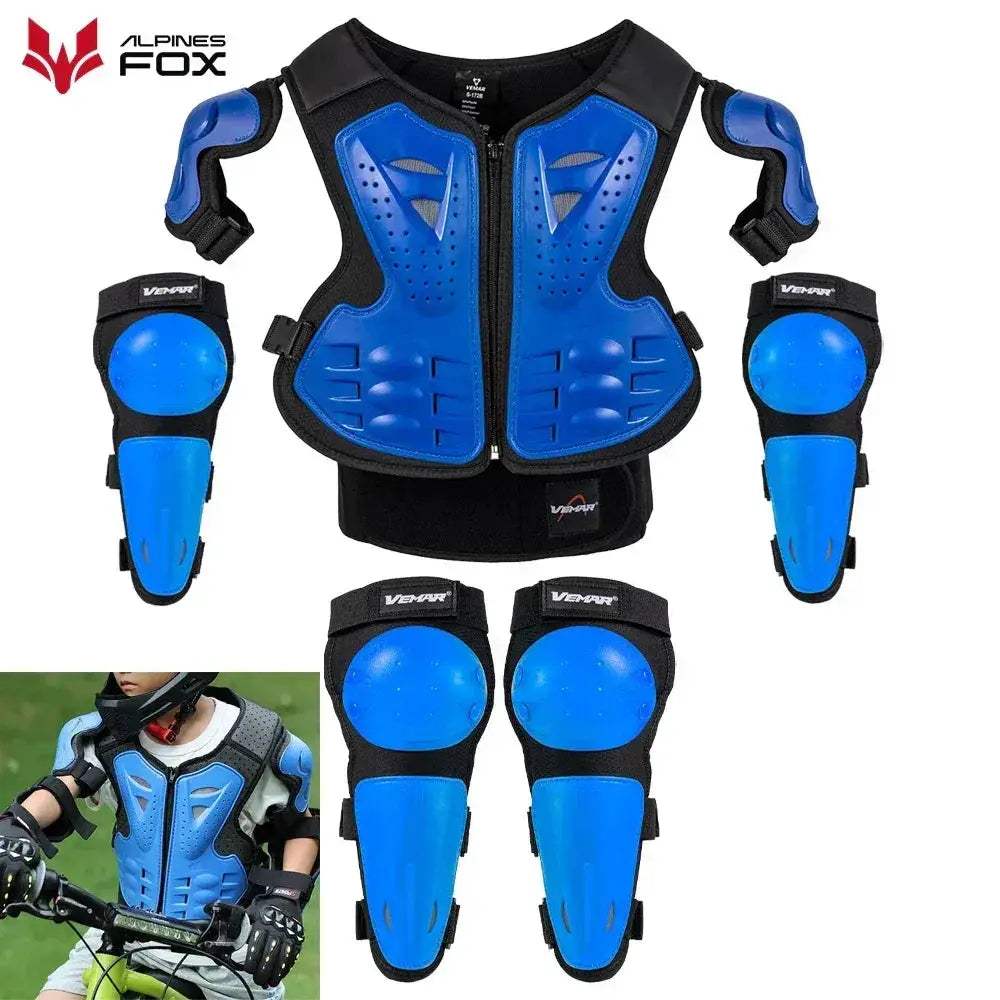Kids Motocross Full Body Armor Vest With Chest Spine Protection - ToylandEU