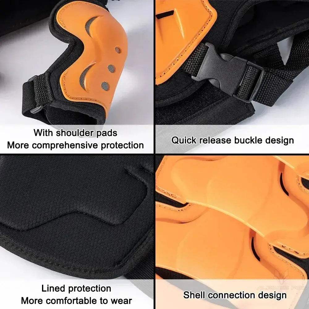 Kids Motocross Full Body Armor Vest With Chest Spine Protection - ToylandEU