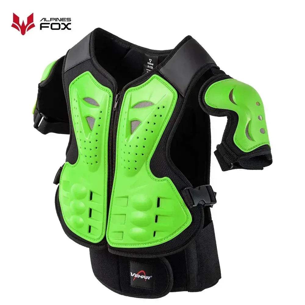 Kids Motocross Full Body Armor Vest With Chest Spine Protection - ToylandEU