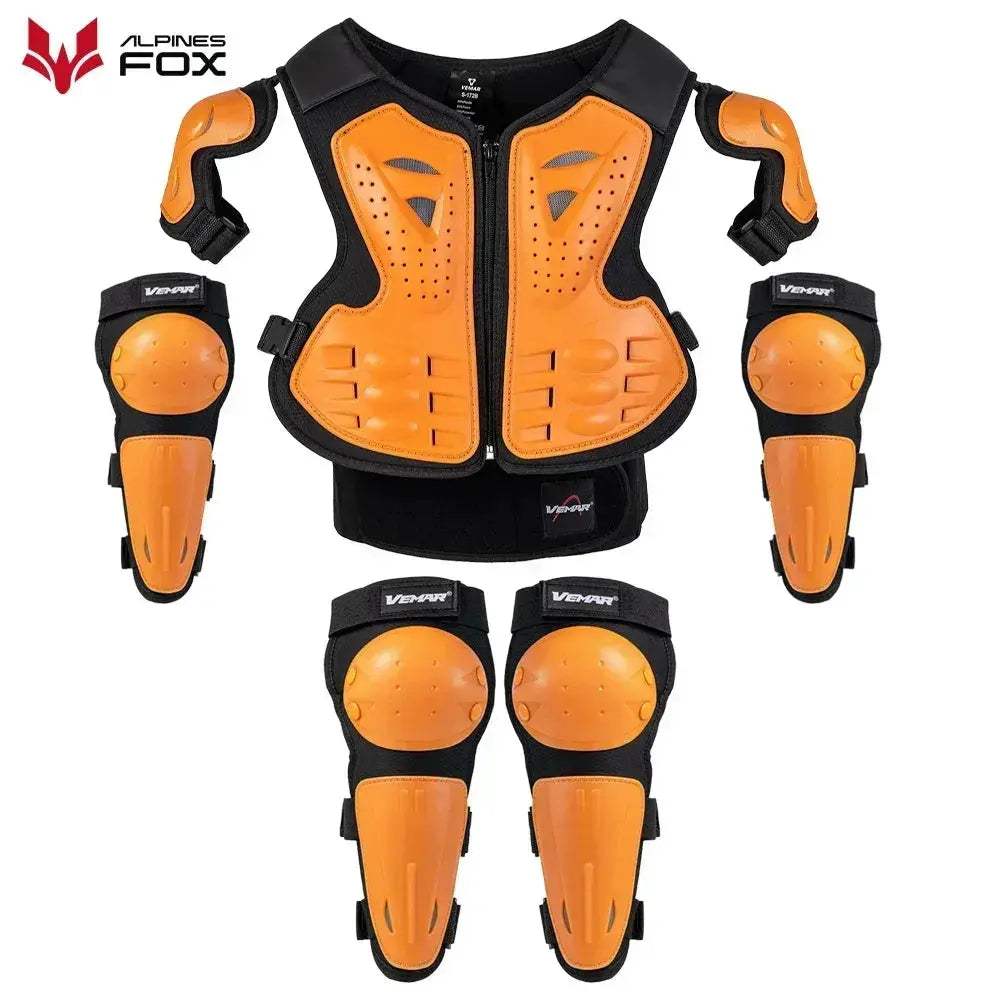 Kids Motocross Full Body Armor Vest With Chest Spine Protection - ToylandEU