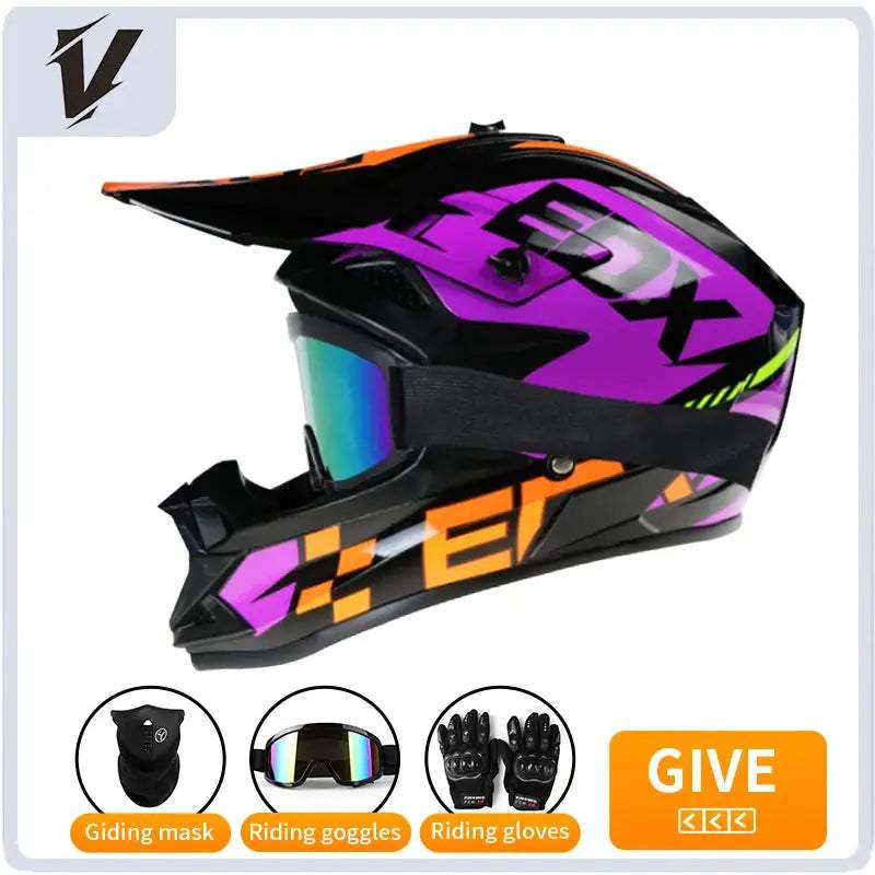 Kids Motocross Helmet Full Face Off Road Safety Gear - ToylandEU