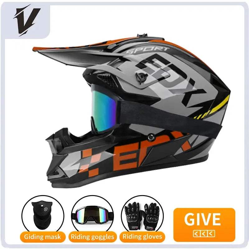 Kids Motocross Helmet Full Face Off Road Safety Gear - ToylandEU