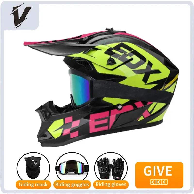 Kids Motocross Helmet Full Face Off Road Safety Gear - ToylandEU