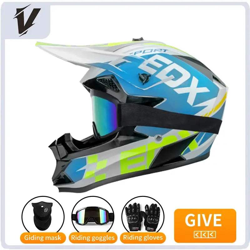 Kids Motocross Helmet Full Face Off Road Safety Gear - ToylandEU