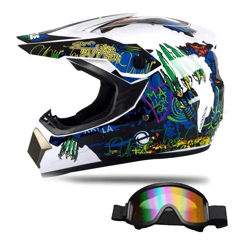 Kids Motocross Helmet Full Face Safety For Off Road Adventures - ToylandEU