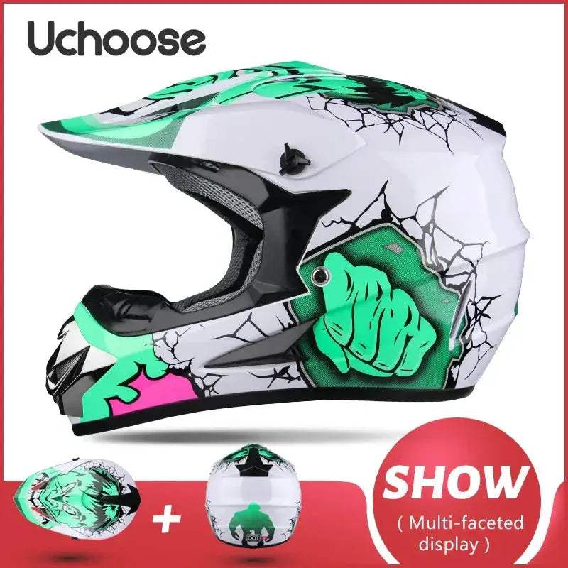 Kids Motocross Helmet Off Road Safety And Durable Dot Certified - ToylandEU