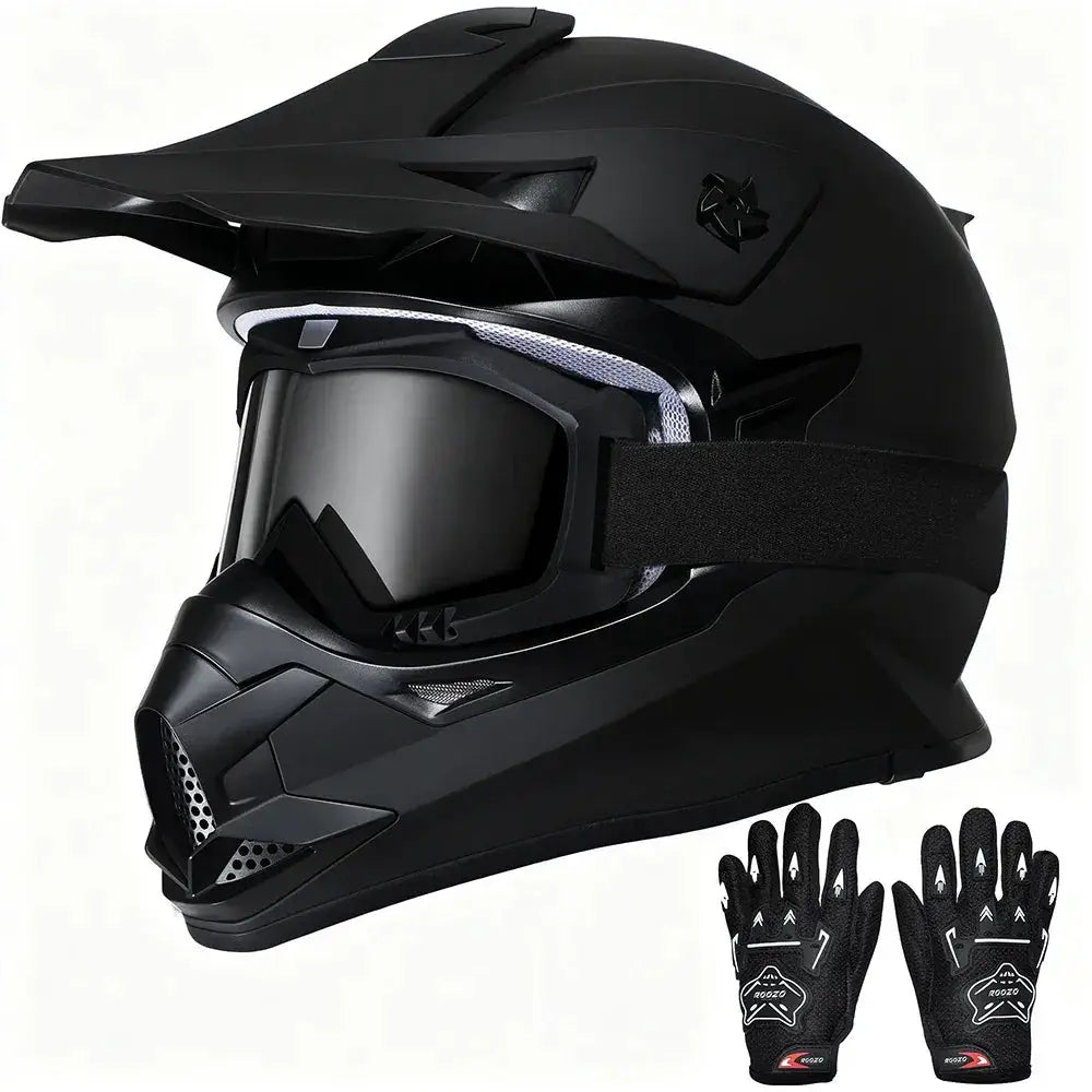 Kids Motocross Helmet With Goggles And Gloves DOT Certified - ToylandEU