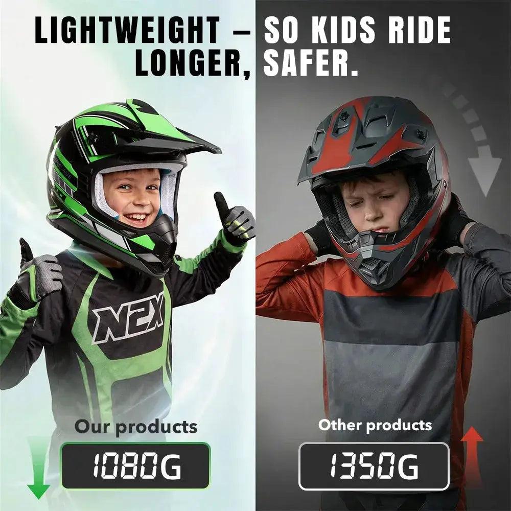  Kids Motocross Helmet With Goggles DOT Certified -  ToylandEU™