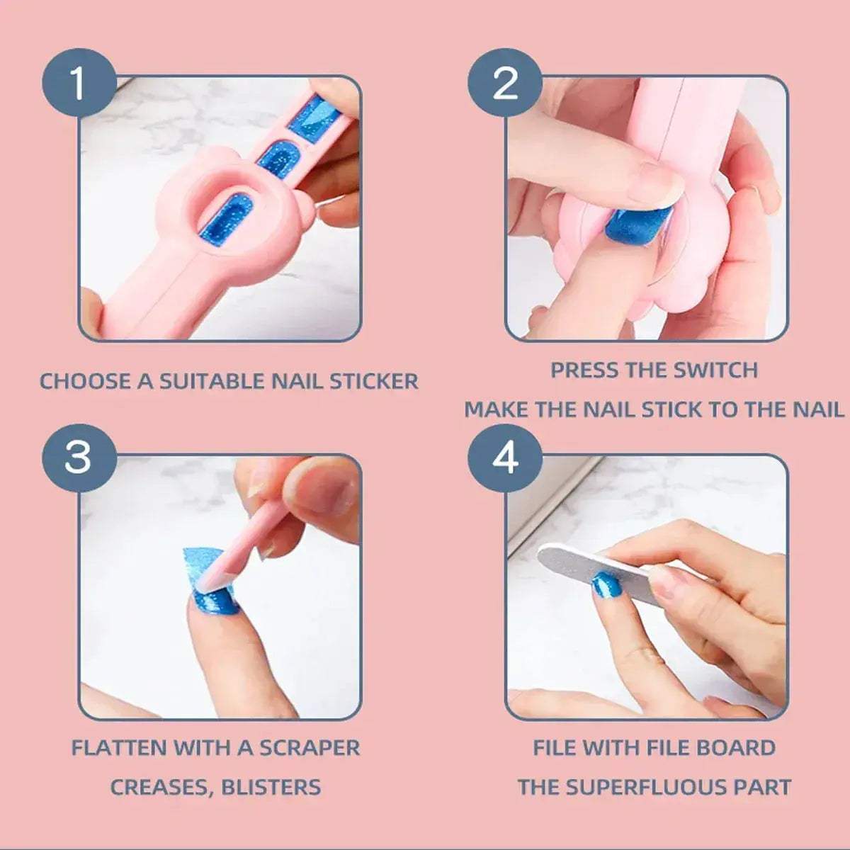 Kids Nail Art Set Princess Theme DIY Makeup Toy Kit - ToylandEU