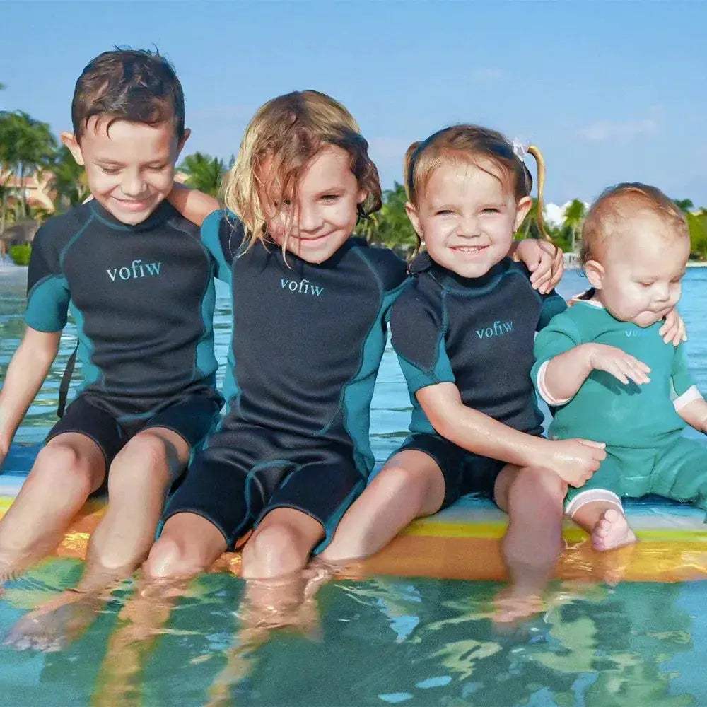 Kids Neoprene Shorty Wetsuit With Back Zipper For Surfing - ToylandEU