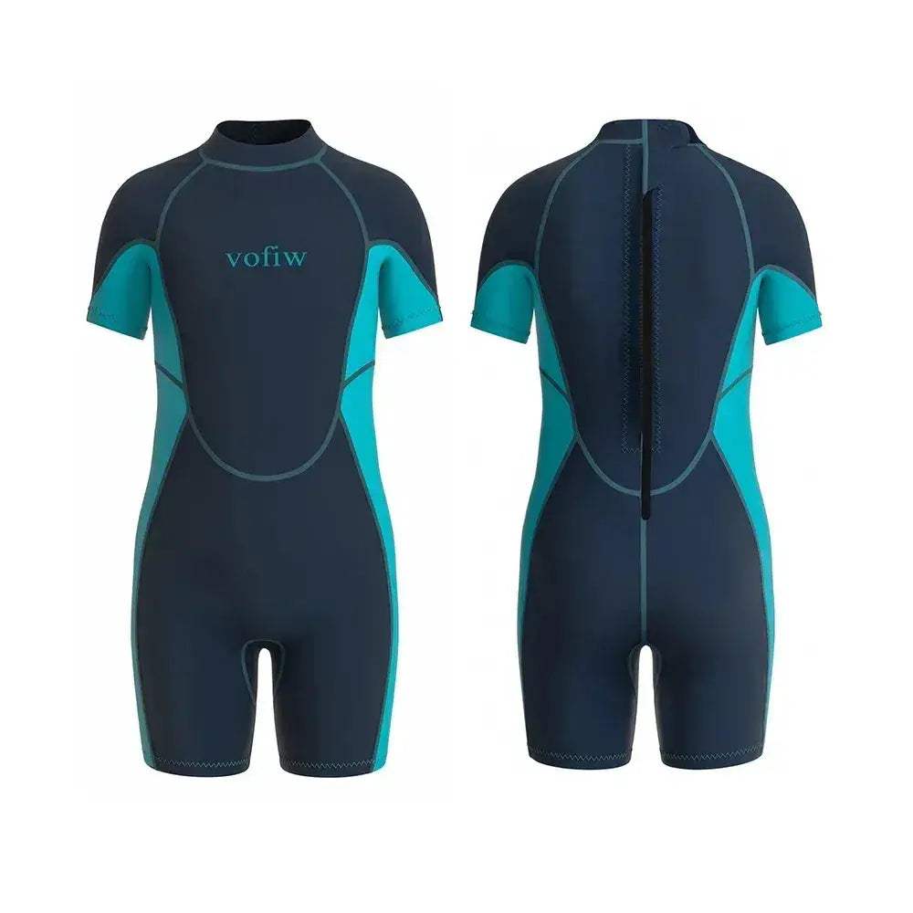 Kids Neoprene Shorty Wetsuit With Back Zipper For Surfing - ToylandEU