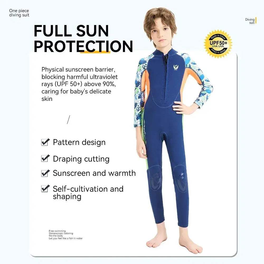 Kids Neoprene Wetsuit 1.5Mm Thermal One Piece Cold Proof - ToylandEU