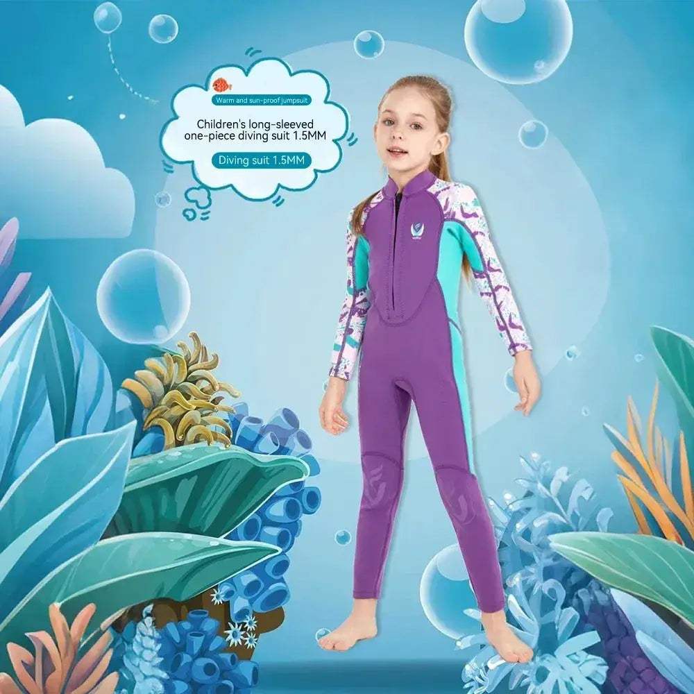 Kids Neoprene Wetsuit 1.5Mm Thermal One Piece Cold Proof - ToylandEU