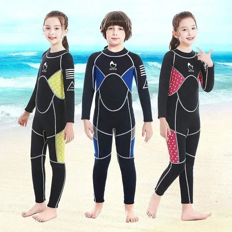 Kids Neoprene Wetsuit 2.5mm Front Zip for Swimming Outdoors - ToylandEU