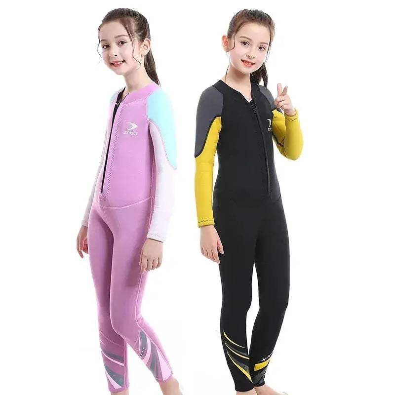 Kids Neoprene Wetsuit 2.5mm Front Zip for Swimming Outdoors - ToylandEU
