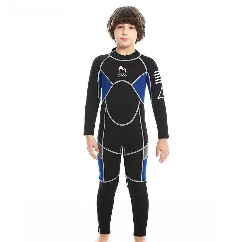 Kids Neoprene Wetsuit 2.5mm Front Zip for Swimming Outdoors - ToylandEU