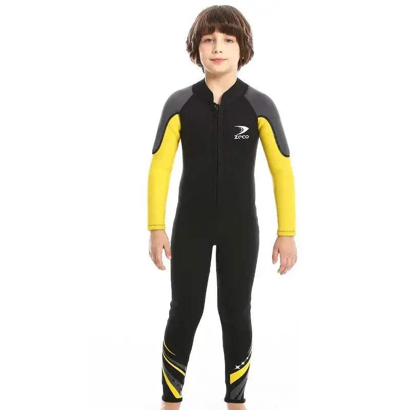 Kids Neoprene Wetsuit 2.5mm Front Zip for Swimming Outdoors - ToylandEU
