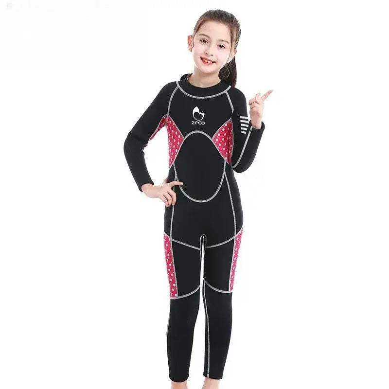 Kids Neoprene Wetsuit 2.5mm Front Zip for Swimming Outdoors - ToylandEU