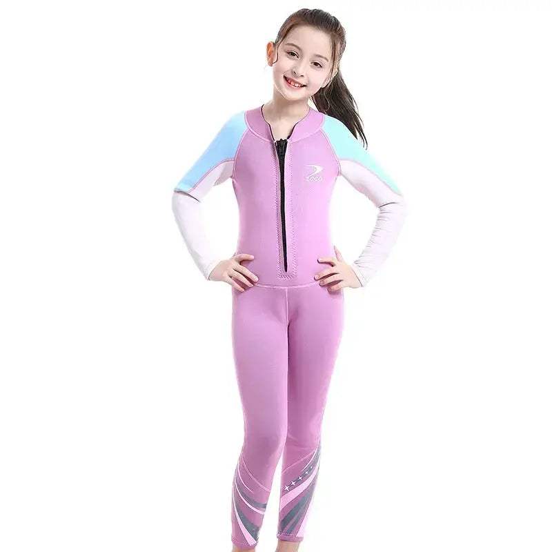 Kids Neoprene Wetsuit 2.5mm Front Zip for Swimming Outdoors - ToylandEU
