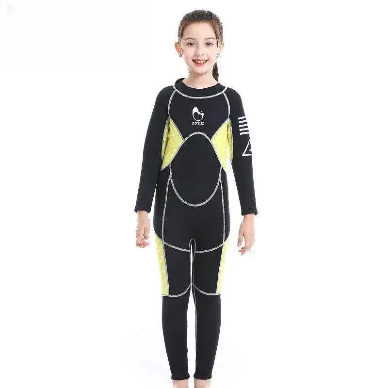 Kids Neoprene Wetsuit 2.5mm Front Zip for Swimming Outdoors - ToylandEU
