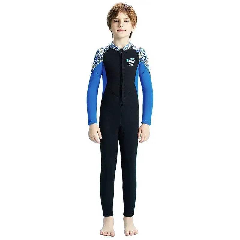 Kids Neoprene Wetsuit 2.5mm Keeps Warm Full Body Swimwear - ToylandEU