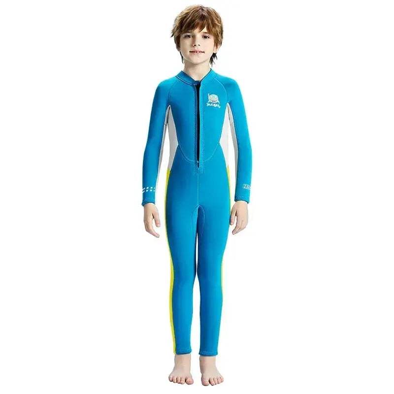 Kids Neoprene Wetsuit 2.5mm Keeps Warm Full Body Swimwear - ToylandEU