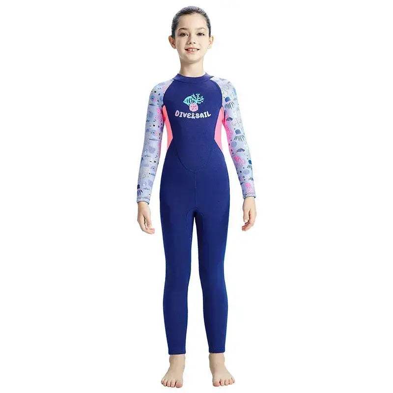 Kids Neoprene Wetsuit 2.5mm Keeps Warm Full Body Swimwear - ToylandEU