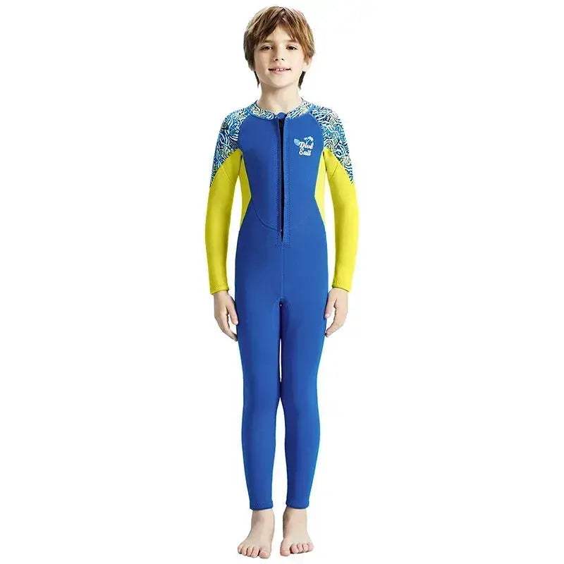 Kids Neoprene Wetsuit 2.5mm Keeps Warm Full Body Swimwear - ToylandEU
