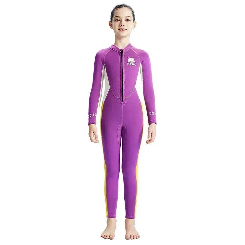 Kids Neoprene Wetsuit 2.5mm Keeps Warm Full Body Swimwear - ToylandEU