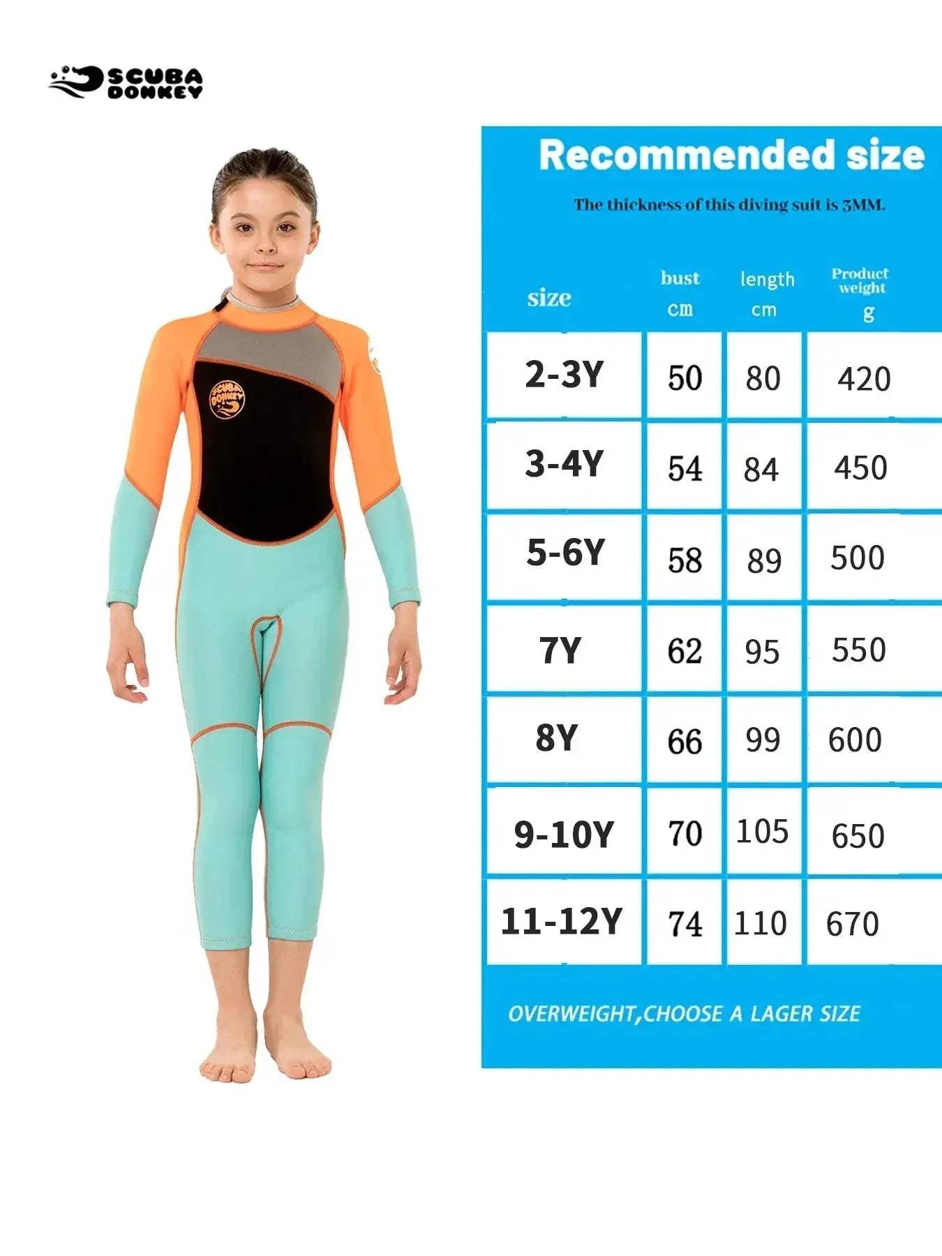 Kids Neoprene Wetsuit 2.5mm Long Sleeve Swim Chemical Free - ToylandEU