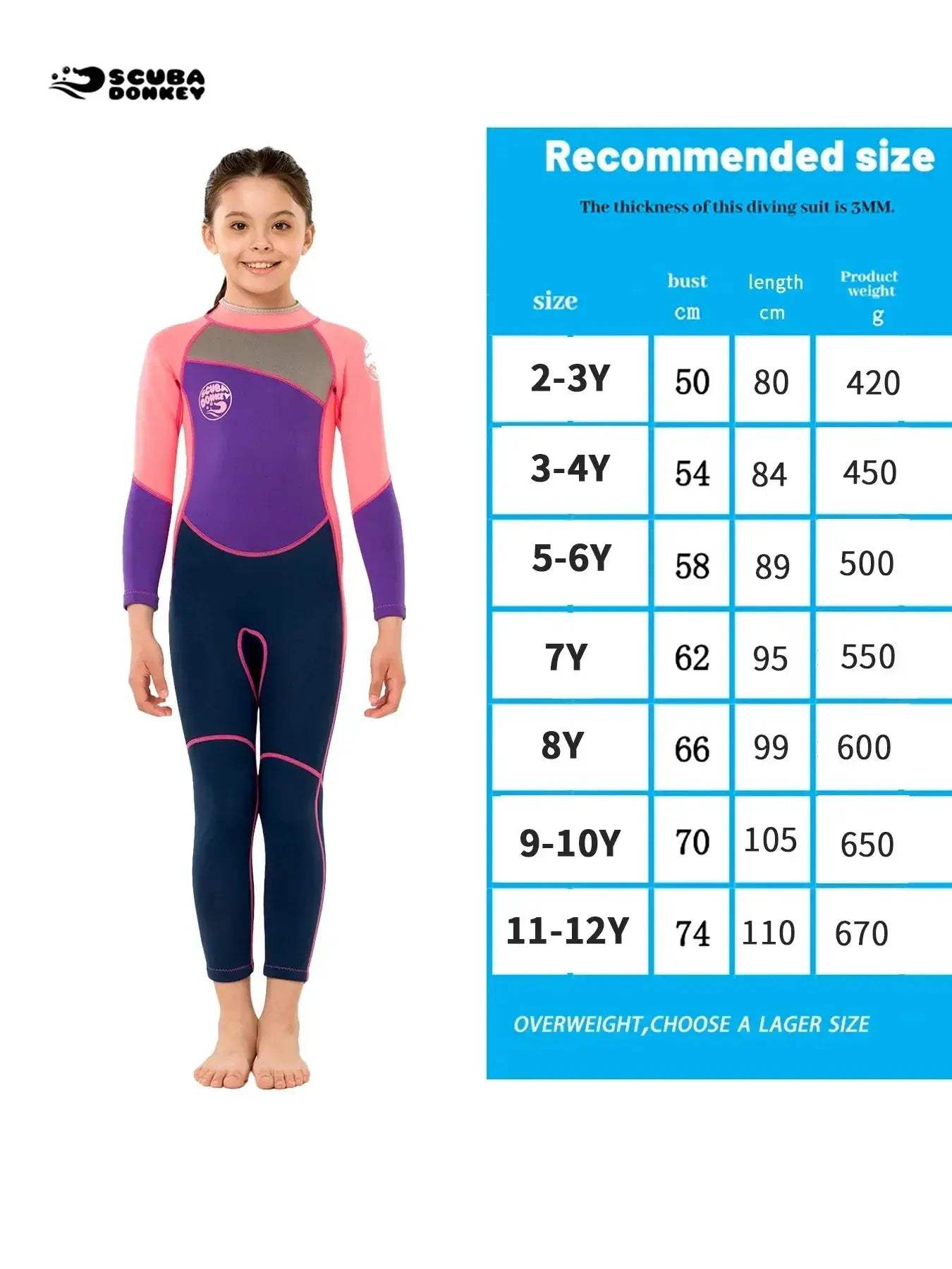 Kids Neoprene Wetsuit 2.5mm Long Sleeve Swim Chemical Free - ToylandEU