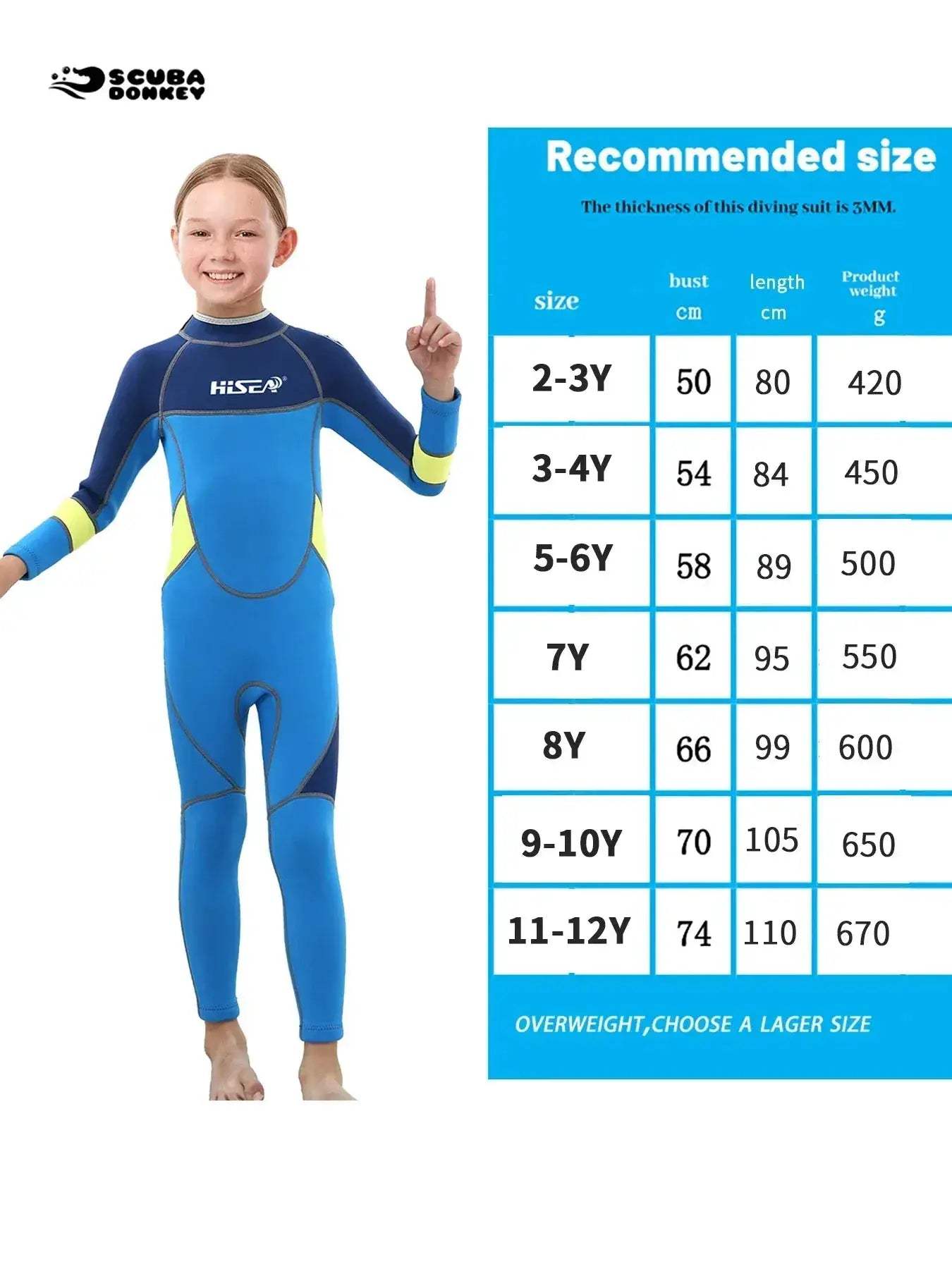 Kids Neoprene Wetsuit 2.5mm Long Sleeve Swim Chemical Free - ToylandEU