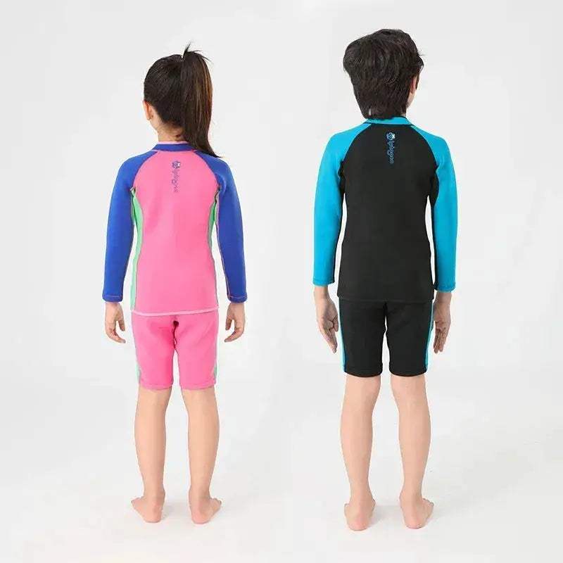 Kids Neoprene Wetsuit 2mm Highly Stretchy Two-Piece Surfing - ToylandEU