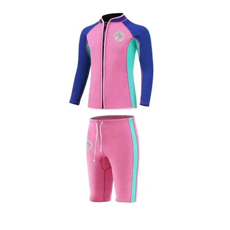 Kids Neoprene Wetsuit 2mm Highly Stretchy Two-Piece Surfing - ToylandEU