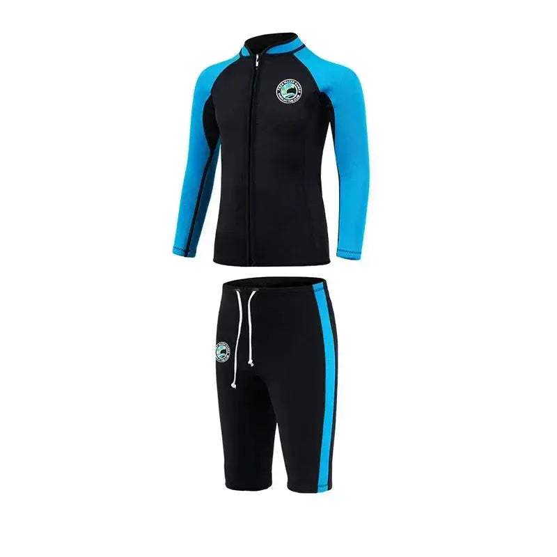 Kids Neoprene Wetsuit 2mm Highly Stretchy Two-Piece Surfing - ToylandEU