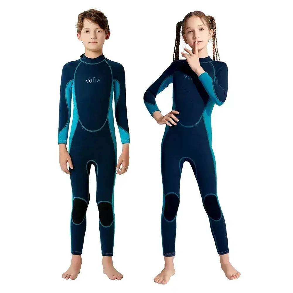 Kids Neoprene Wetsuit 3mm With Back Zip Long Sleeves - ToylandEU
