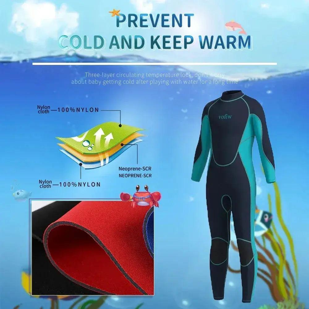  Kids Neoprene Wetsuit Back Zip 3mm For Boys Durable -  ToylandEU™
