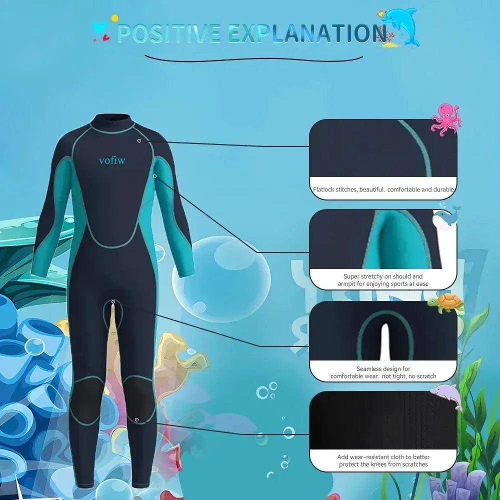  Kids Neoprene Wetsuit Back Zip 3mm For Boys Durable -  ToylandEU™