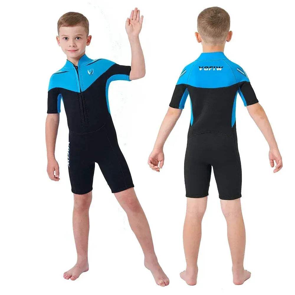 Kids Neoprene Wetsuit With Front Zip For Surfing Warmth - ToylandEU