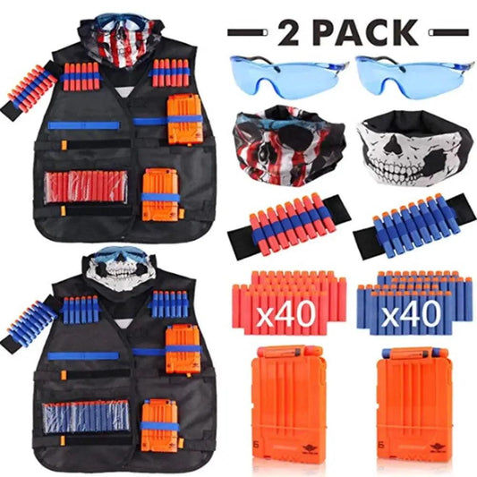  Kids Nerf Vest Kit Complete Tactical Gear With Darts -  ToylandEU™