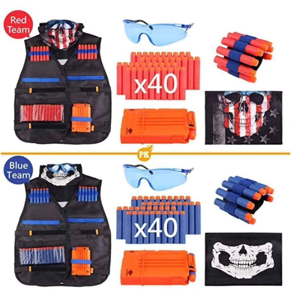 Kids Nerf Vest Kit Complete Tactical Gear With Darts - ToylandEU