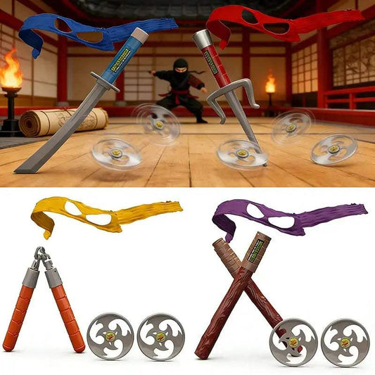 Cosplay Ninja Props Children's Performance Weapons Props Eye Mask Nunchaku Darts Knife and Knife Can Wear Anime Dress Kids Gift - ToylandEU