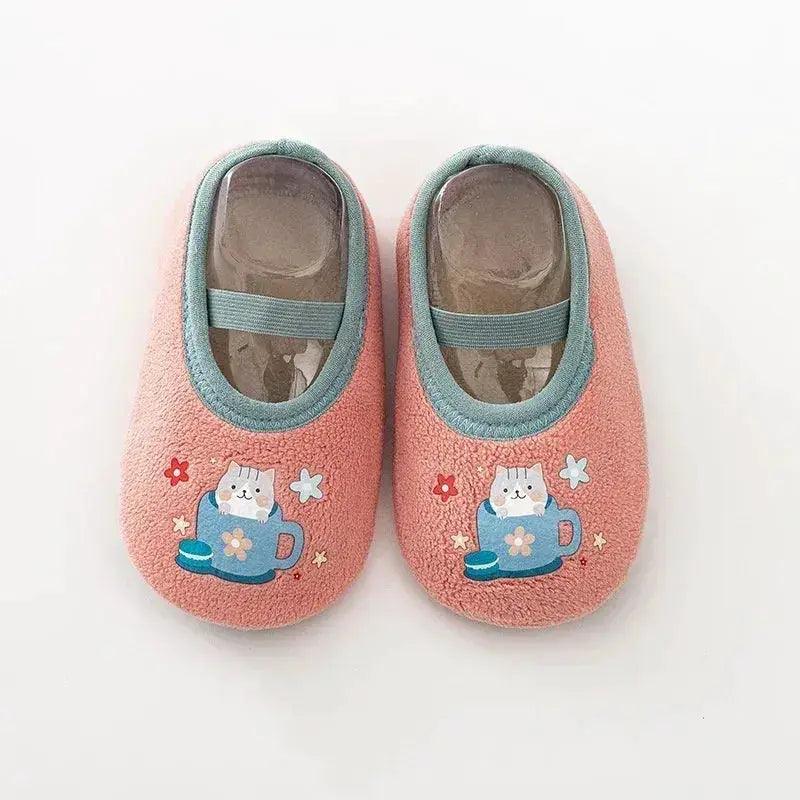  Kids Non Slip Fleece Indoor Floor Socks Anti Slip -  ToylandEU™