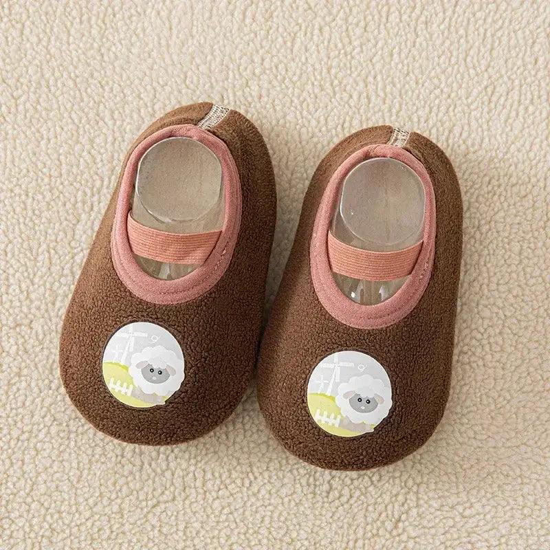  Kids Non Slip Fleece Indoor Floor Socks Anti Slip -  ToylandEU™