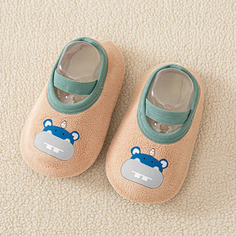 Kids Non Slip Fleece Indoor Floor Socks Anti Slip Booties - ToylandEU