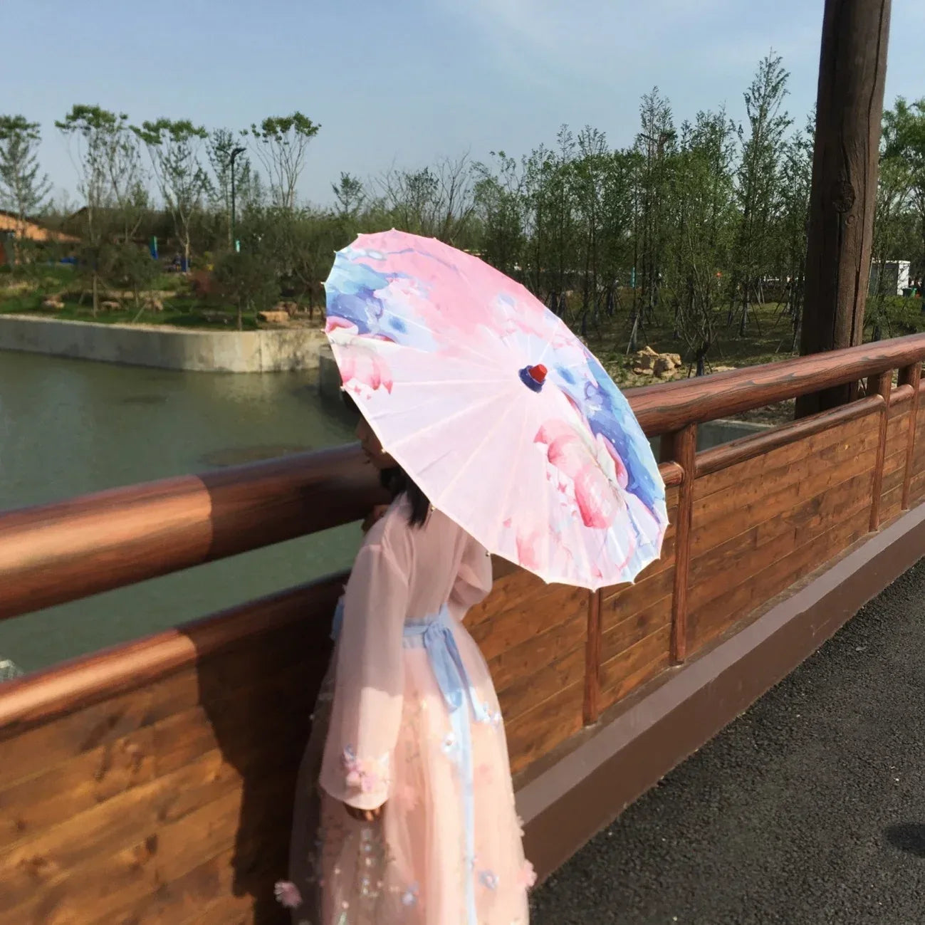 Kids Oilpaper Umbrella 56cm Hanfu Costume For Photography - ToylandEU