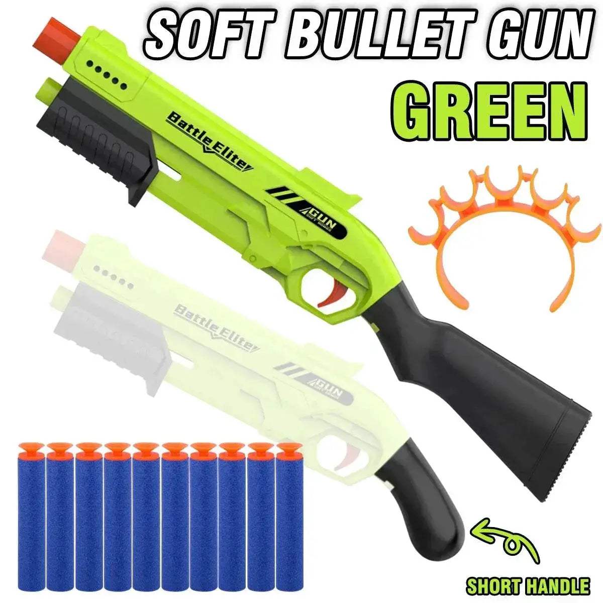  Kids Outdoor Dual Handles Foam Dart Blaster Gun Safe Ammo Soft Bullet Multi Colors Battle Toy -  ToylandEU™
