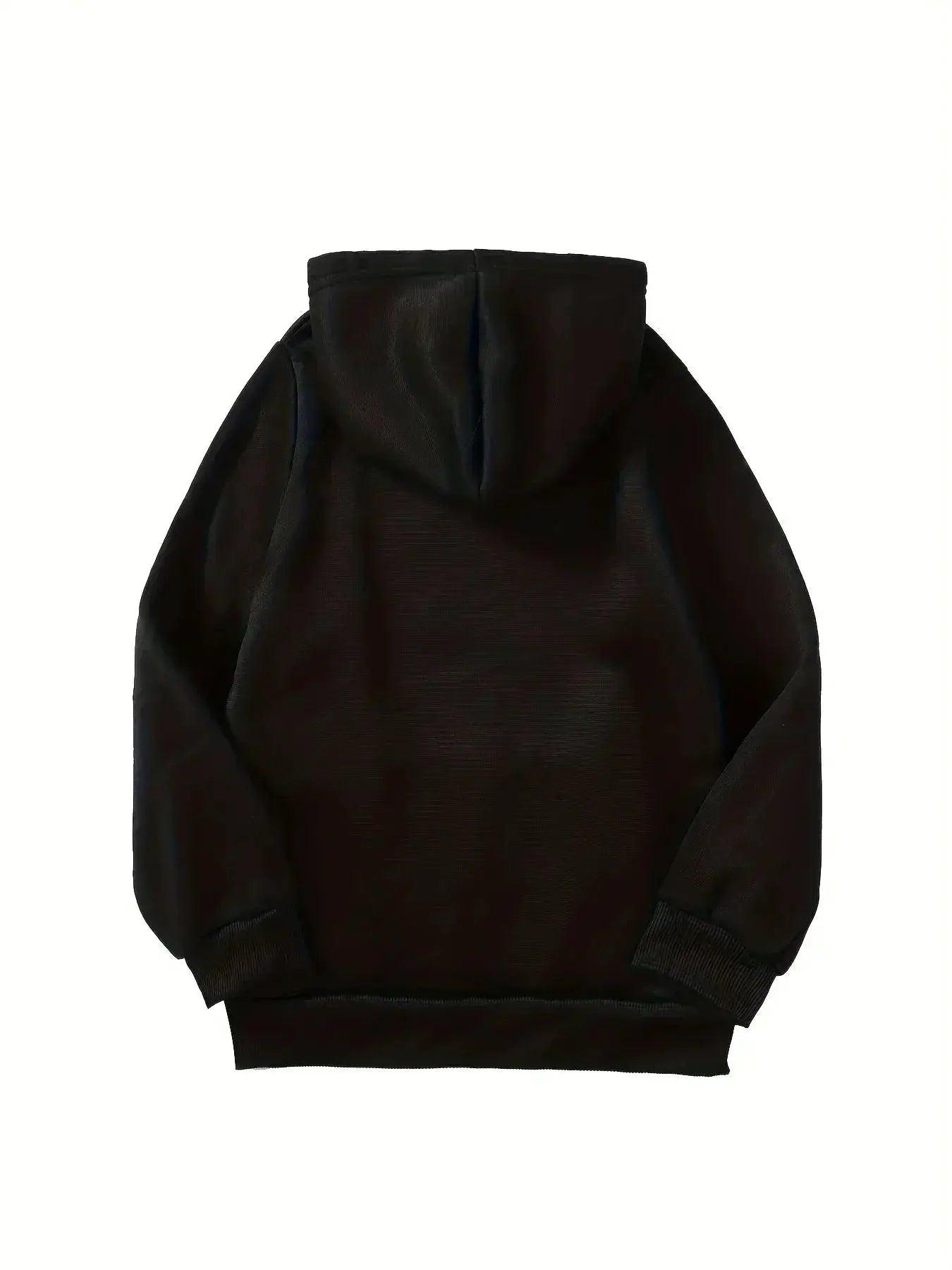  2-Piece Boy Basketball Player Graphic Sweatshirt with Hood + Pants, Cozy Casual Outdoor Set for Fall and Winter -  ToylandEU™